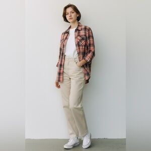 Red Plaid Button Down Shirt | Classic Western Style | Casual Flannel Top